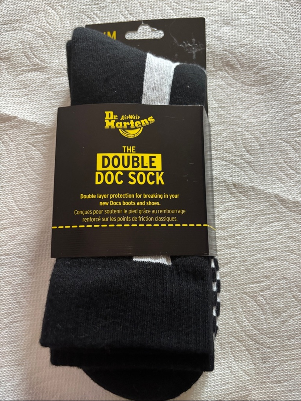 Dr. Martens Black & White Double-Layer Boot Socks
